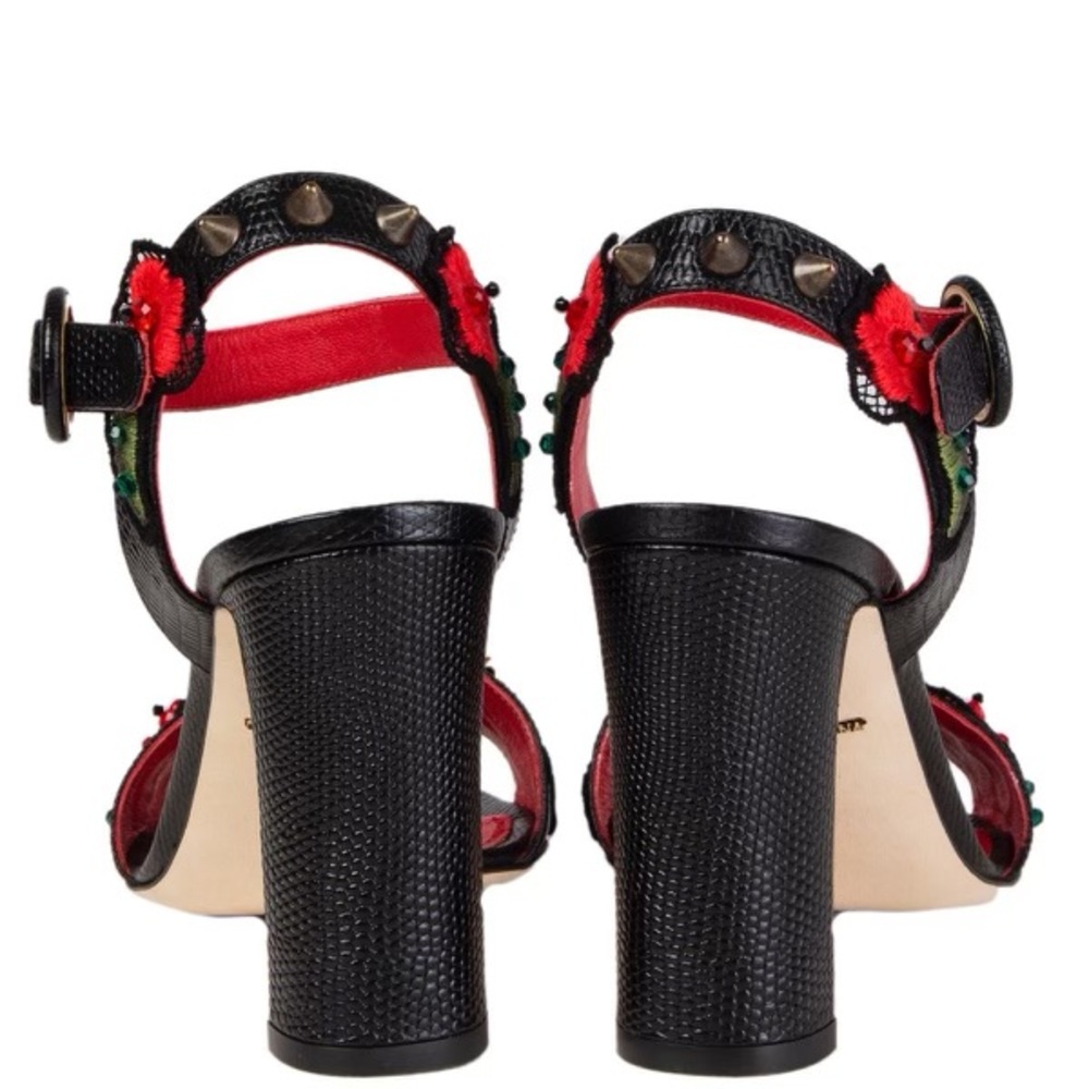 Dolce & Gabbana Embossed Leather Heels - Picture 3 of 16